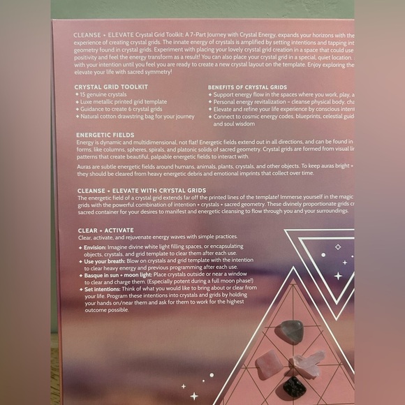 Shoppe Geo – Cleanse + Elevate Crystal Grid Toolkit. - Picture 3 of 10